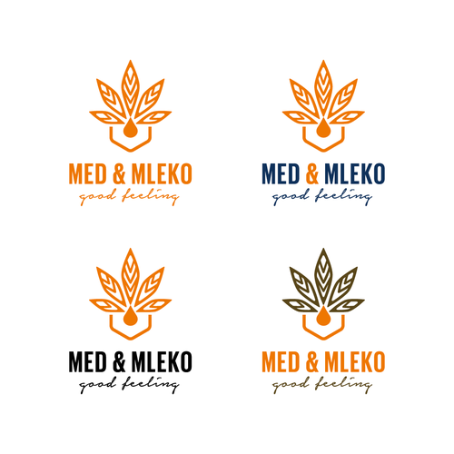 Milk logo with the title 'med and mleko logo'