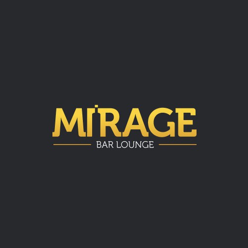 Bar and restaurant logo with the title 'Logo for mirage bar'