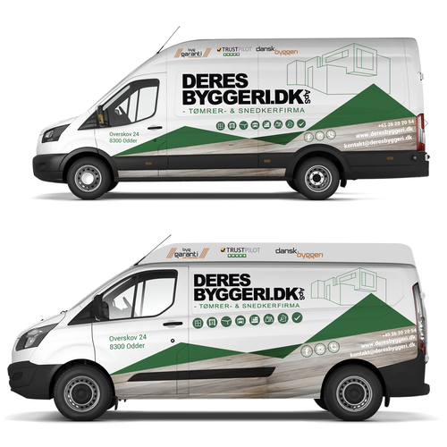 Restoration design with the title 'Clean design for ford van'