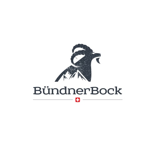 Scandinavian design with the title 'New logo wanted for BündnerBock'