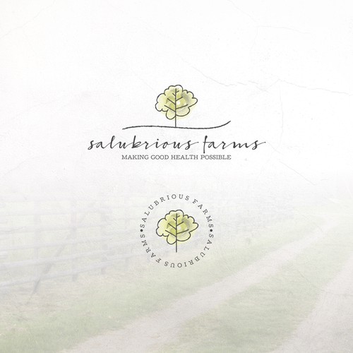 Organic brand with the title 'Logo Concept for Salubrious Farms'