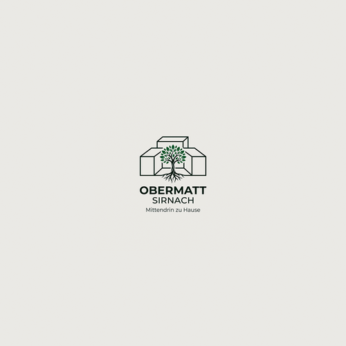 Residential logo with the title 'Centrally Rooted – Brand Identity Logo'