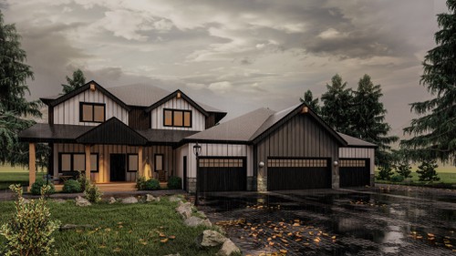 Facade design with the title 'Exterior House visualization '