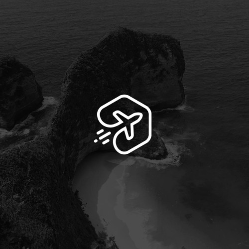 Artificial intelligence logo with the title 'AI-Powered Travel App'