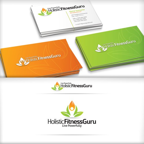 Leaf design with the title 'Holistic Fitness Guru'