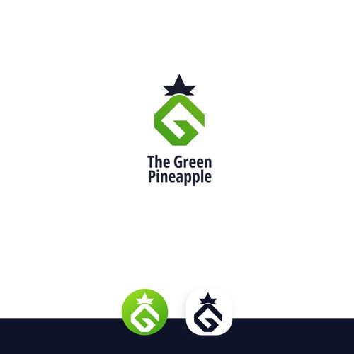 Pineapple logo with the title 'A Unique Pineapple and G Logo'