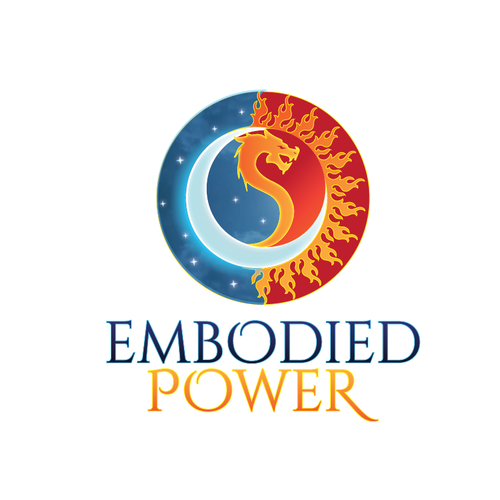 Yin yang design with the title 'transformational dragon logo'