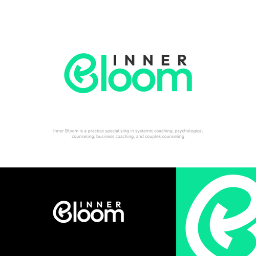 Bloom logo with the title 'Logo concept for Coaching Business'