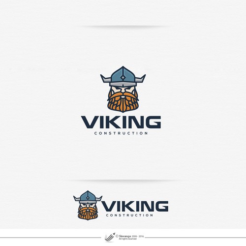 Viking ship logo with the title 'Viking Construction'