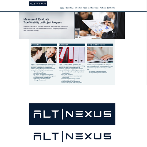 Nexus logo with the title 'Redesign logo for AltNexus'