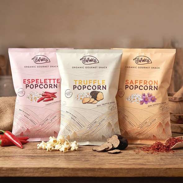 Packaging with the title 'Packaging series for LEAFWELL'