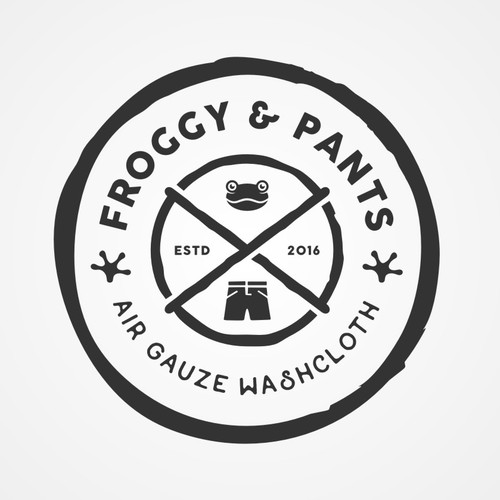 Boutique logo with the title 'Logo Concept for Froggy & Pants'