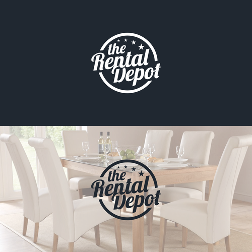 Table logo with the title 'Logo design for "The Rental Depot"'