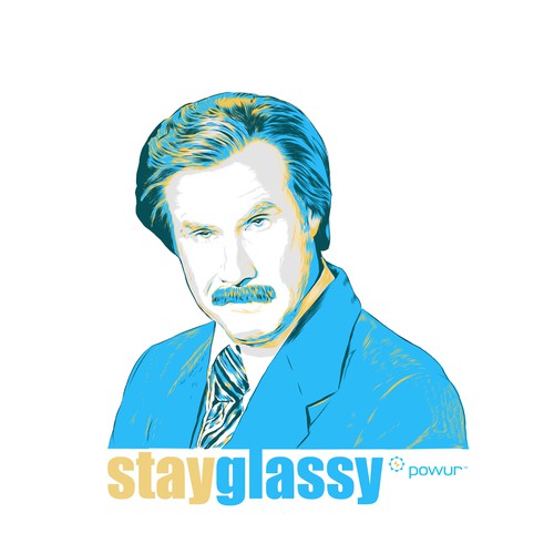 Awesome t-shirt with the title 'Stay glassy'
