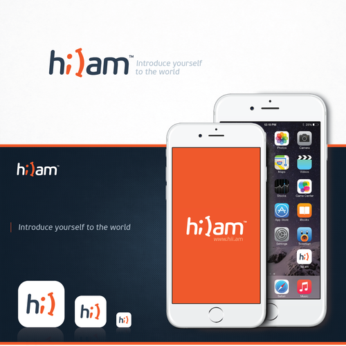 App icon logo with the title 'LOGO for Hi I am - http://hii.am'