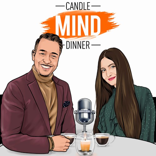 Designer artwork with the title 'Candle Mind Dinner'