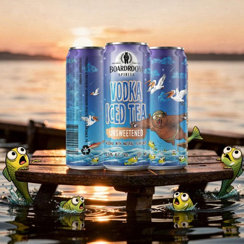 Design with the title 'VODKA ICED TEA'