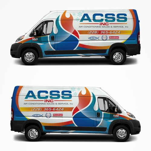 Plumbing design with the title 'ACCS van wrap contest'