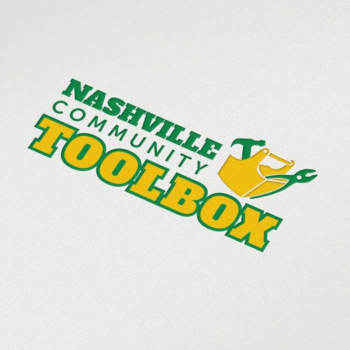 Toolbox design with the title 'Create a cool logo for a great nonprofit - Nashville Community ToolBox'