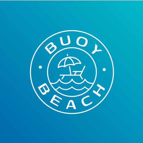 Summer camp design with the title 'Buoy Beach Logo'