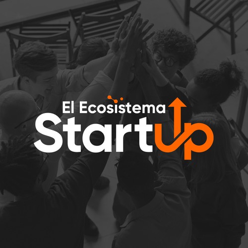 Up design with the title 'El Ecosistema Startup Logo'