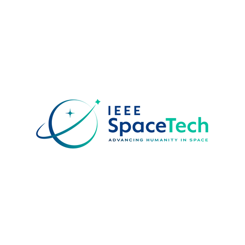 Planet logo with the title 'Modern logo for Space Tech'