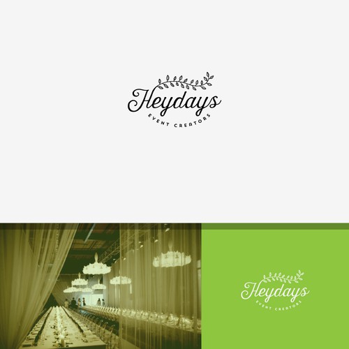 Service logo with the title 'Create a logo for Heydays a fun 'indie' event styling company.'