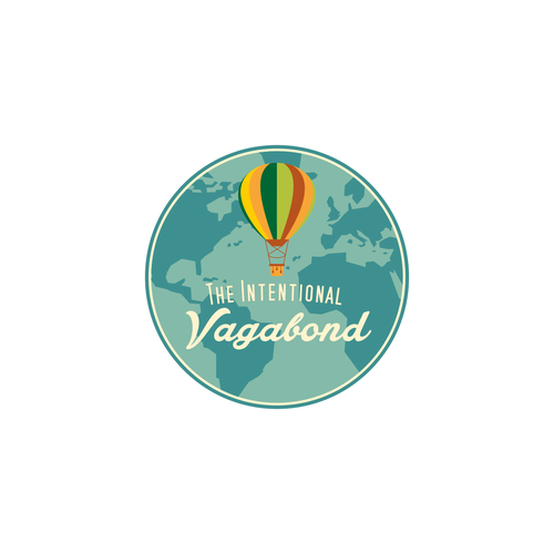 Traveler logo with the title 'Create an exciting logo for travel blog The Intentional Vagabond'