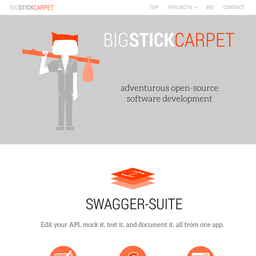 Development website with the title 'Unique minimalist developer portfolio'
