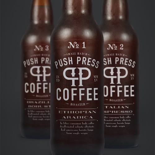 Bold design with the title 'Logo Design for Cold Brew Coffee and Small Batch Roaster'