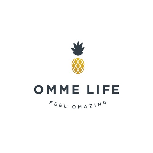 Pineapple logo with the title 'Logo design for a wellness brand.'