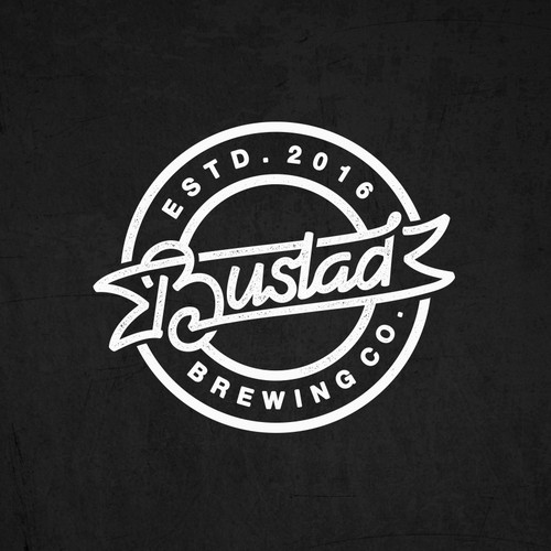 Simple font logo with the title 'Bustad Brewing.co'