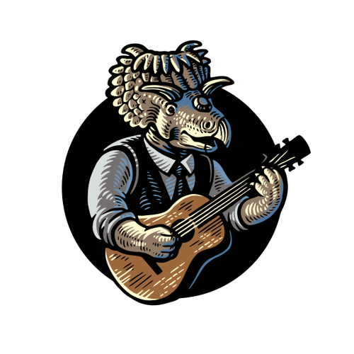 Guitar logo with the title 'Rich Soni'