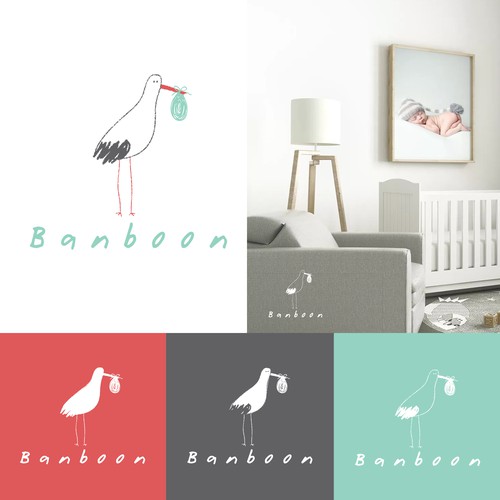 Mom design with the title 'Baby Product Logo'