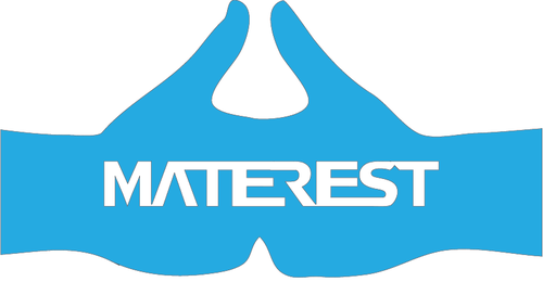 High five logo with the title 'materest'