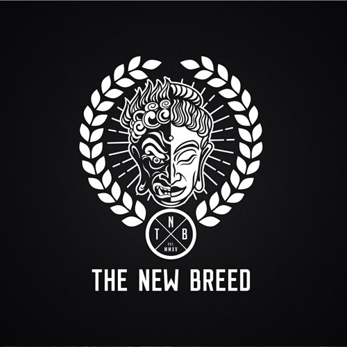 Heraldic design with the title 'Concept illustration for The New Breed'