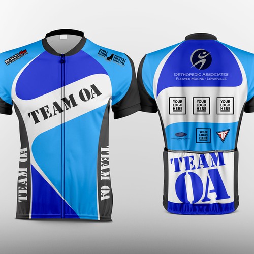 Cycling design with the title 'Team OA cycles Jersey'