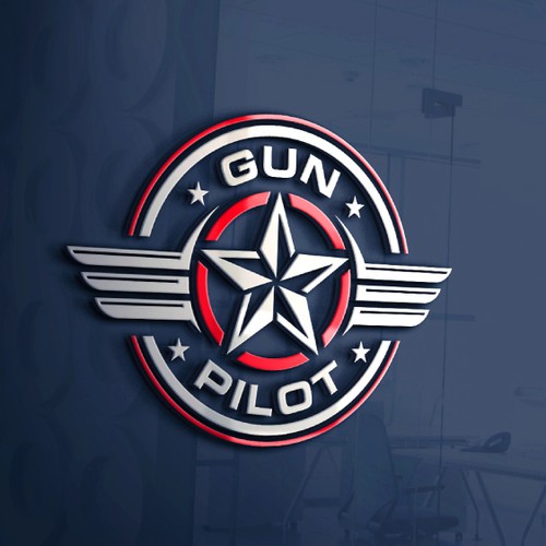Pilot logo with the title 'Logo design concept for Gun Pilot'