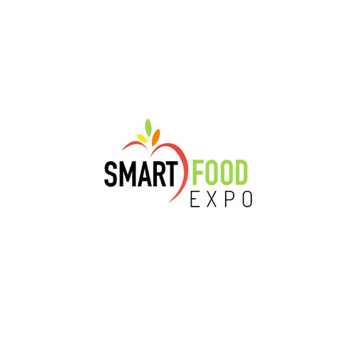 Organic food logo with the title 'Logo Concept for Food Expo'