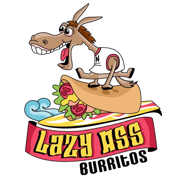 Crazy logo with the title 'Crazy Donkey Burritos Logo'