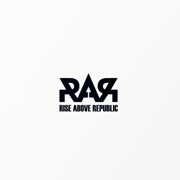Clothing logo with the title 'RISE ABOVE REPUBLIC'
