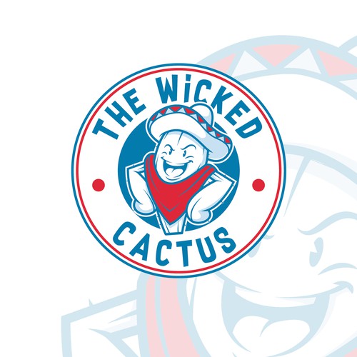 Cactus logo with the title 'logo for the wicked cactus'