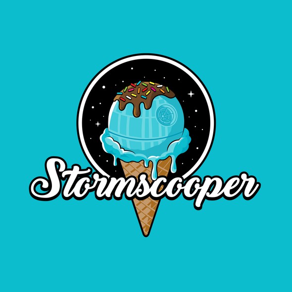 Ice cream shop design with the title 'Stormscooper'