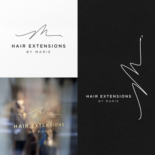 Hand-lettered logo with the title 'Hand drawing signature'