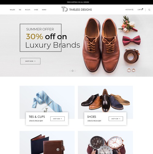 Men's fashion design with the title 'Men's Fashion Store'