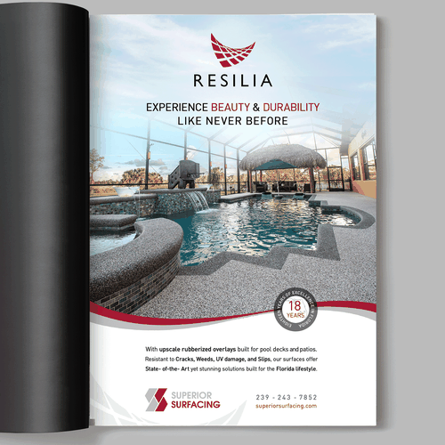 Trust design with the title 'Print Ad for Luxury Flooring Company'