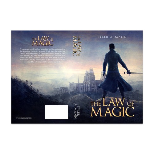 Castle design with the title 'The Law of Magic'