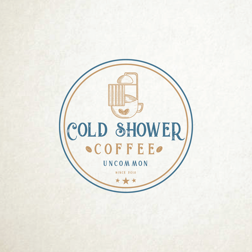 Curtain design with the title 'Logo for coffee brewing'