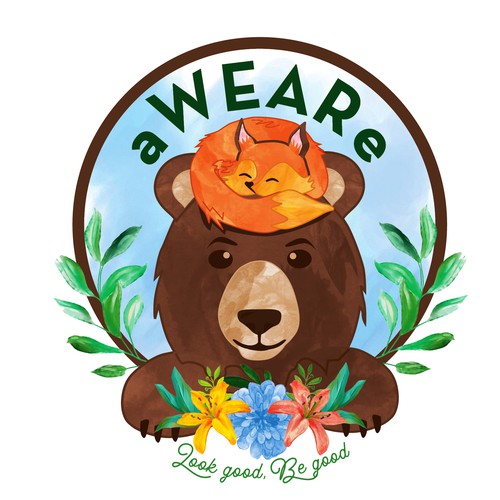 Artist logo with the title 'aWEARe'