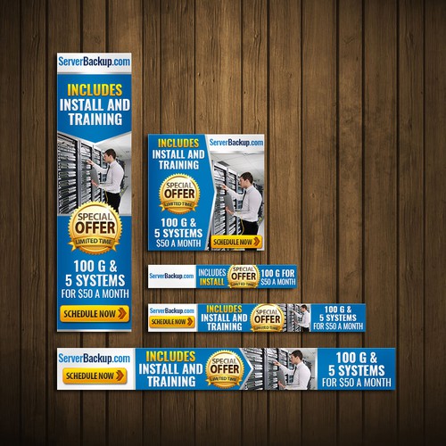 Server design with the title 'Banners '